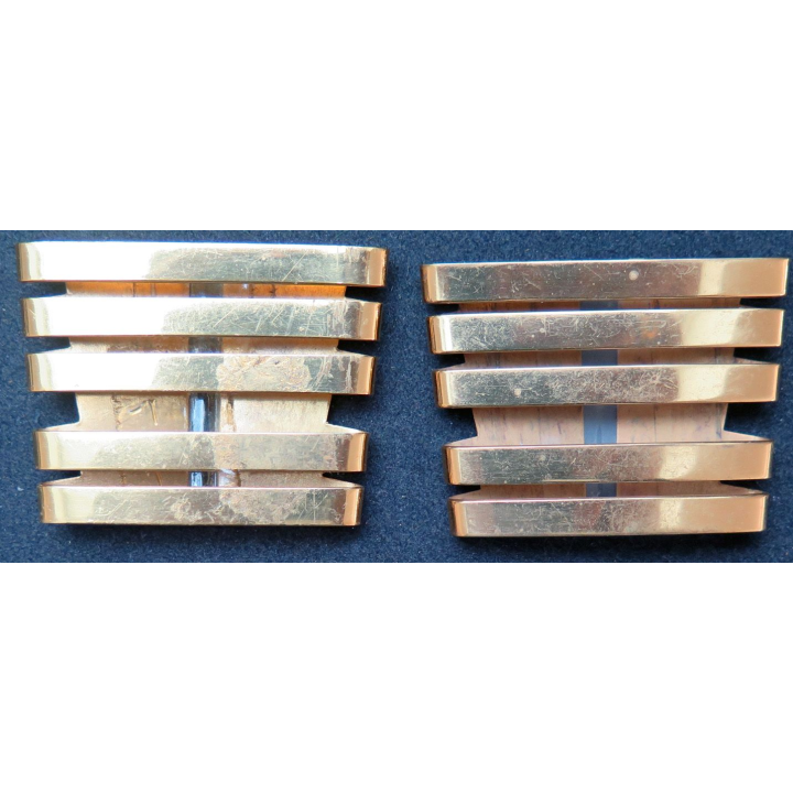 Paire de Galons métalliques d'épaule de colonel en métal épais