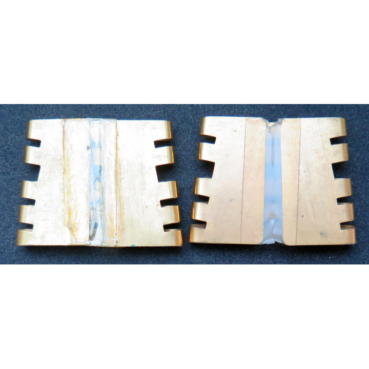 Paire de Galons métalliques d'épaule de colonel en métal épais
