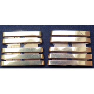 Paire de Galons métalliques d'épaule de colonel en métal épais