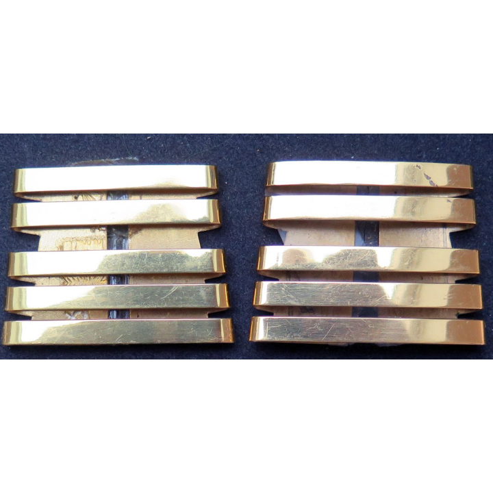 Paire de Galons métalliques d'épaule de colonel en métal épais