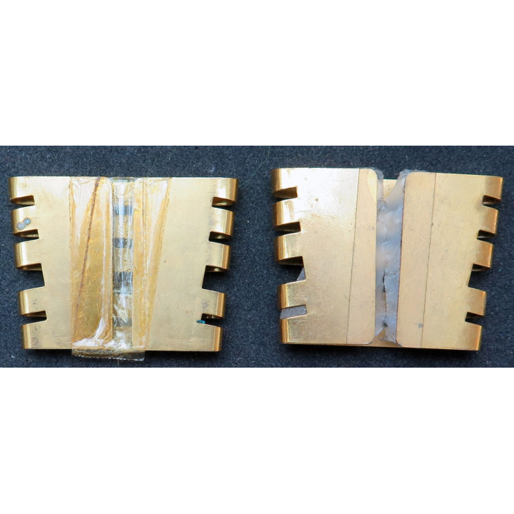 Paire de Galons métalliques d'épaule de colonel en métal épais