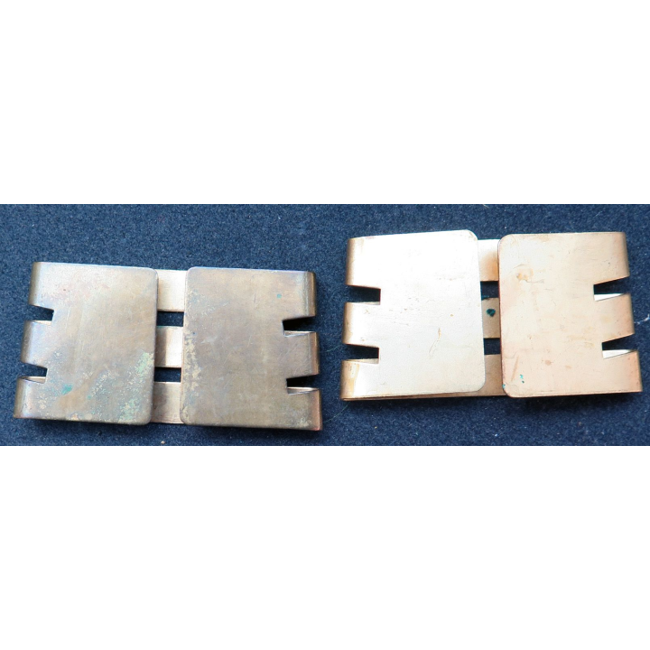 Paire de Galons métalliques d'épaule de capitaine en métal épais