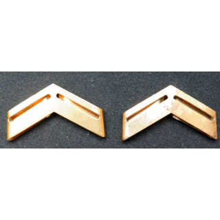 Paire de Galons métalliques d'épaule de sergent en métal épais (1 neuf et 1 usagé)