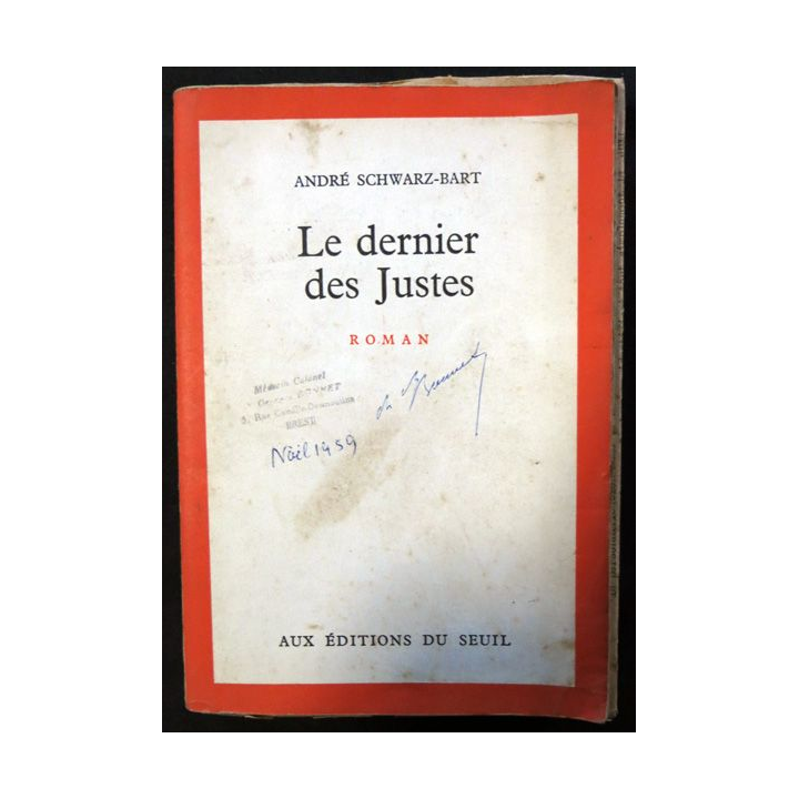Le Dernier des justes de André Schwarz-Bart aux éditions du Seuil (1959)