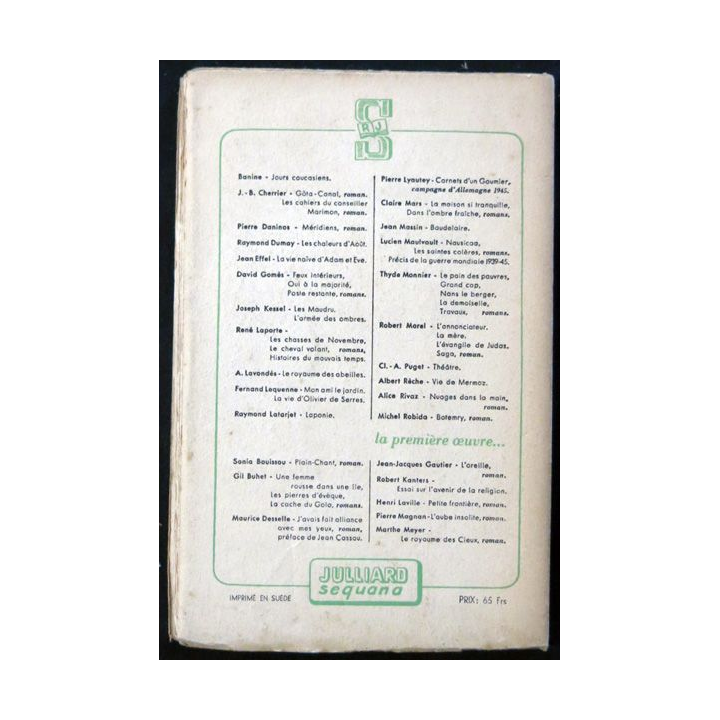 L'Evangile de Judas N° 170 année 1945 de Robert Morel aux éditions Julliard Sequana