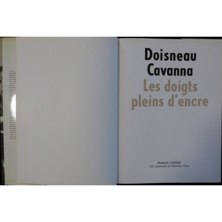 Les doigts pleins d'encre de Doisneau & Cavana aux éditions France Loisirs