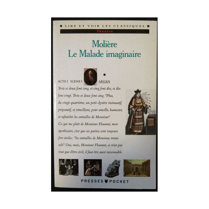 Molière le malade imaginaire Collection  Claude Aziza aux éditions Presses Pocket
