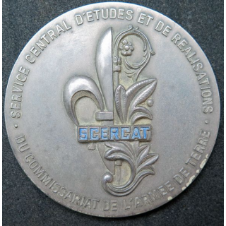 SCERCAT : Médaille en métal argenté du SCERCAT attribuée au LCL Blaise 1981-1988