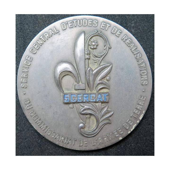 SCERCAT : Médaille en métal argenté du SCERCAT attribuée au LCL Blaise 1981-1988
