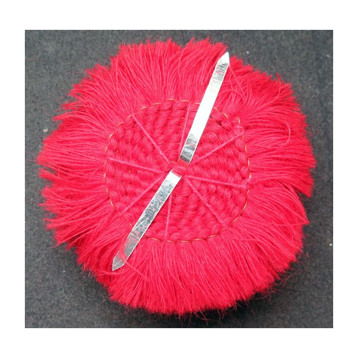 Pompon rouge de bachi de marin de diamètre 8 cm