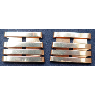 Paire de Galons métalliques d'épaule de commandant en métal épais