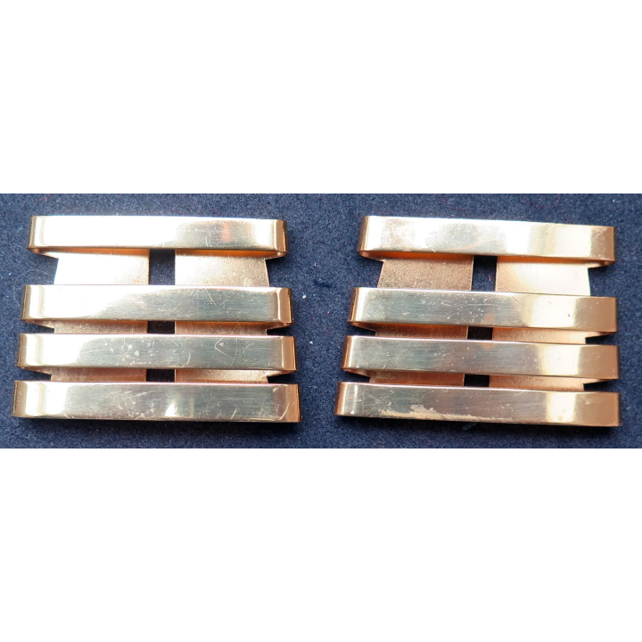 Paire de Galons métalliques d'épaule de commandant en métal épais