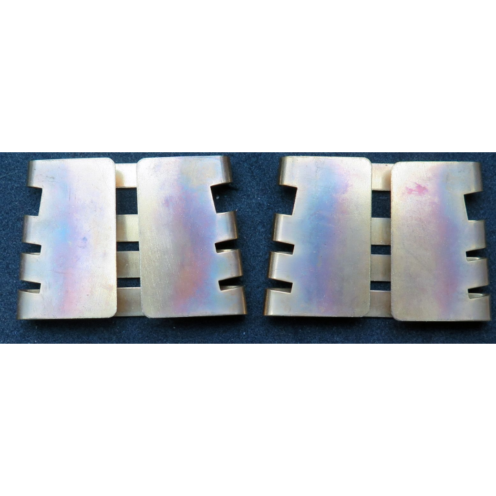Paire de Galons métalliques d'épaule de commandant en métal épais