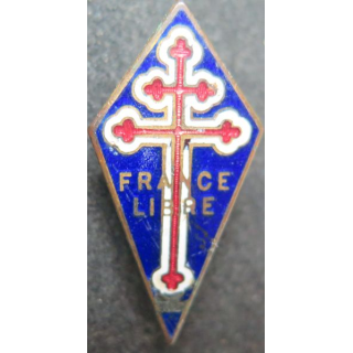 FRANCE LIBRE : insigne des Forces Françaises Libre 33 x 17 mm Perchoir