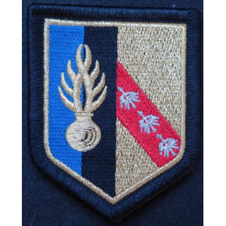 7° LGM : Insigne tissu de la 7° légion de Gendarmerie mobile de Metz sur scratch grenade dorée