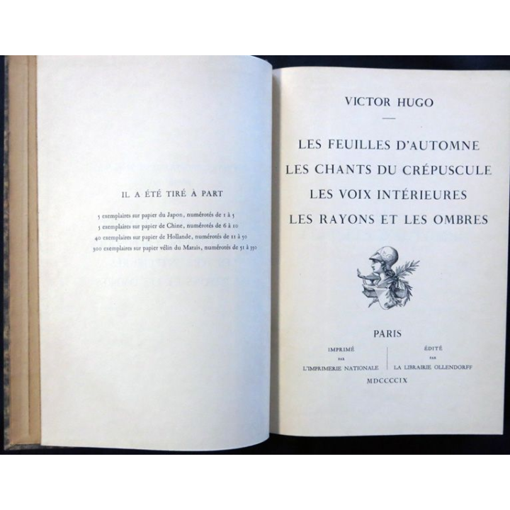 Victor Hugo - Les feuilles d'automne…. (1909) de victor Hugo édité par la Librairie Ollendorff