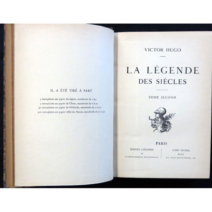 Victor Hugo - La légende des siècles Tome II  de victor Hugo édité par Albin Michel (1912)