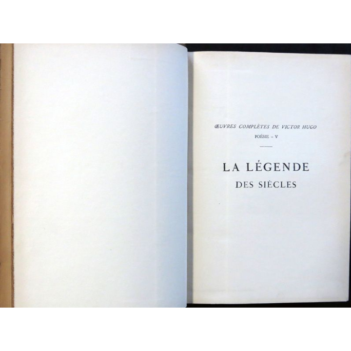 Victor Hugo - La légende des siècles Tome I de victor Hugo édité par Albin Michel (1912)
