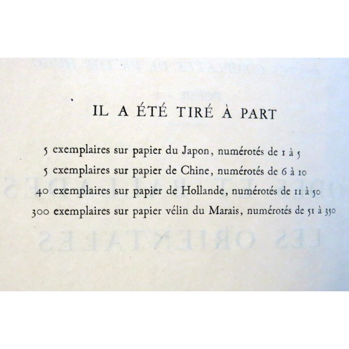 Victor Hugo - Odes et balades Les orientales Poésie I de victor Hugo Imprimerie Nationale (1912)
