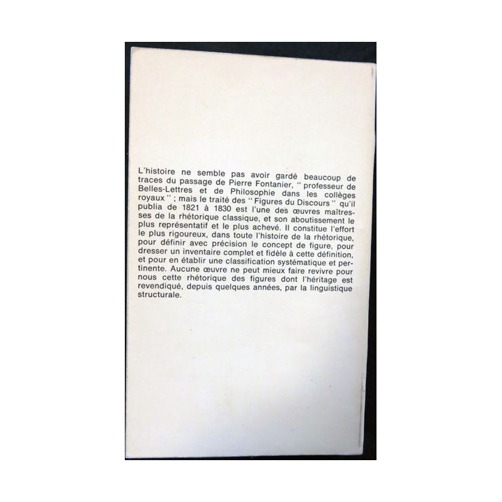 Les figures du discours de Pierre Fontanier aux éditions Science Flammarion