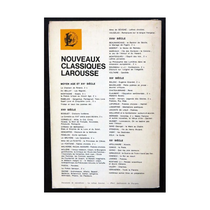 Racine - Bajazet de Léon Lejealle aux éditions Nouveaux classiques Larousse