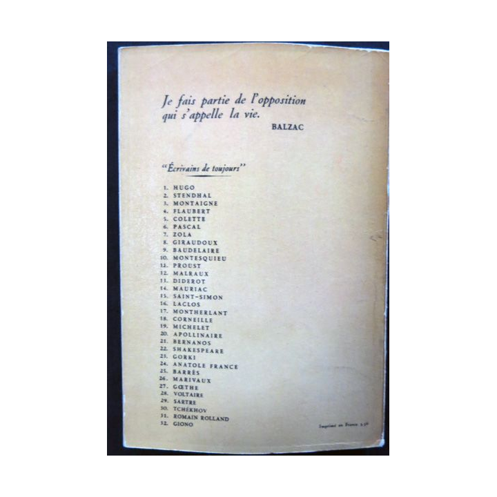 Balzac par lui-même de Gaêtan Picon aux éditions du Seuil (1956)