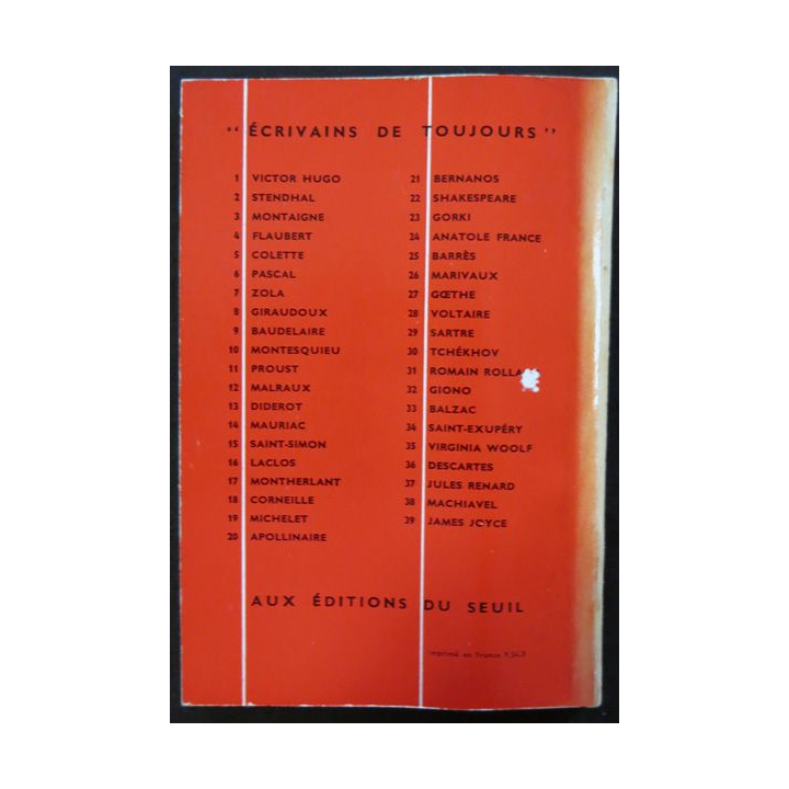 Bernanos par lui-même de Albert Béguin aux éditions du Seuil (1954)