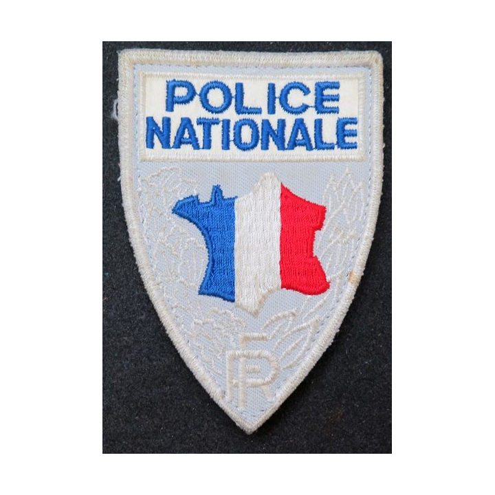 POLICE : Insigne tissu de la police nationale 6,5 x 9,5 cm