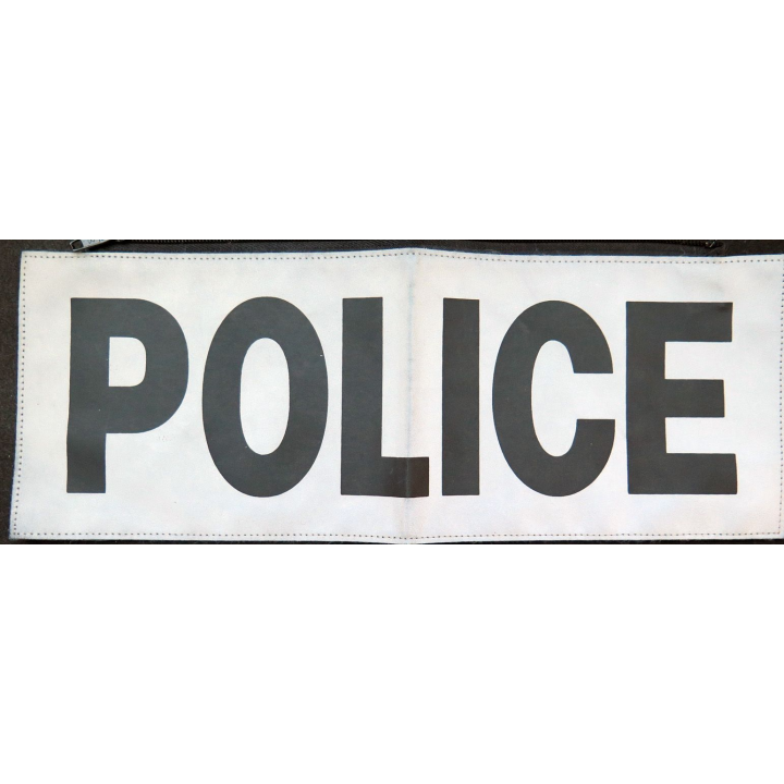 bande fluo de la police nationale 11 x 30 cm fermeture éclair