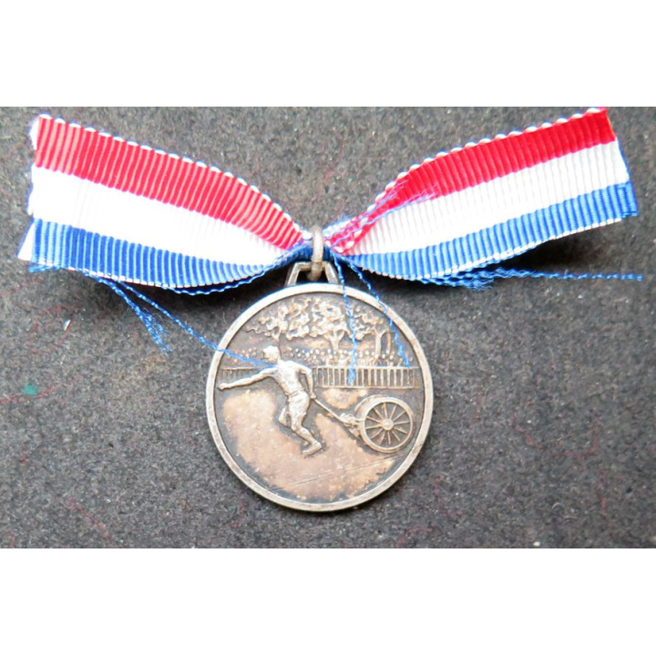 FRANCE : médaille de sport des pompiers de Paris en métal argenté