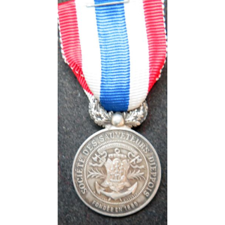 FRANCE : médaille en Argent des sauveteurs dieppois fondée en 1889