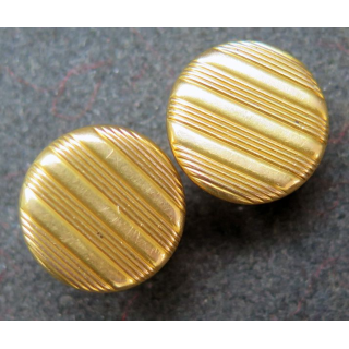Paire de boutons de manchette en métal plaqué or FIX