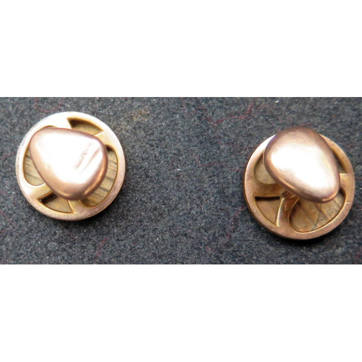 Paire de boutons de manchette en métal plaqué or FIX