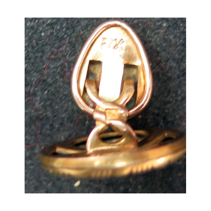 Paire de boutons de manchette en métal plaqué or FIX