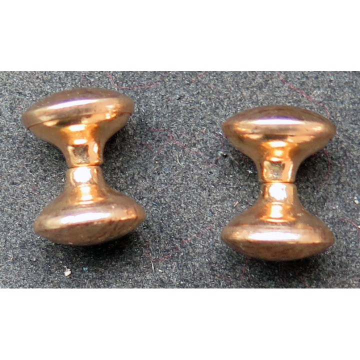 Paire de boutons de manchette en métal doré