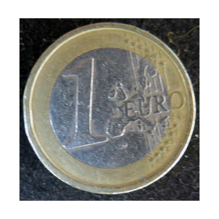 ITALIE : pièce de 1 euros effigie de l'Homme de Vitruve 2002