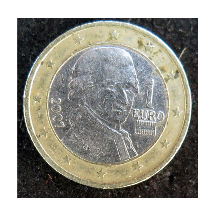 AUTRICHE : pièce de 1 euros effigie de Mozart 2007