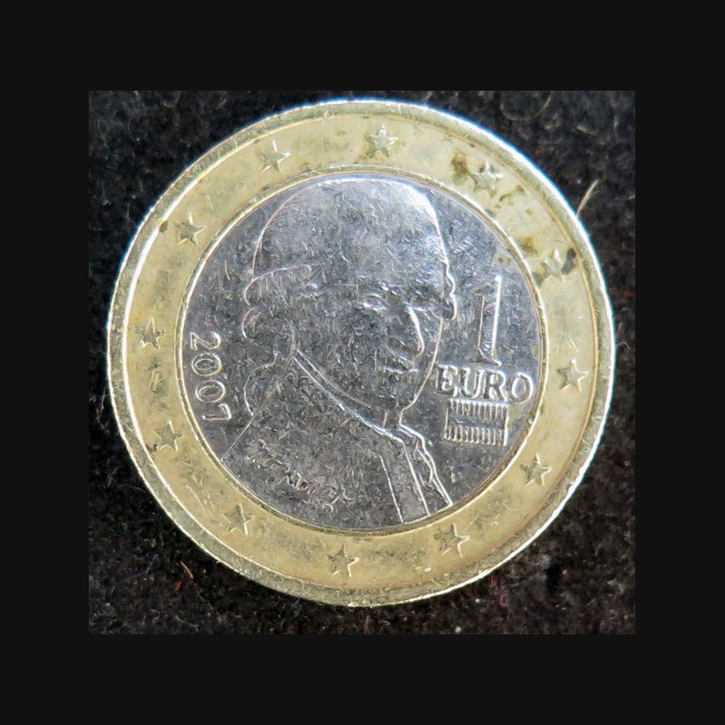 AUTRICHE pièce de 1 euros effigie de Mozart 2007
