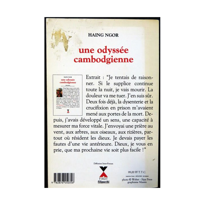 Une odyssée cambodgienne de Haing Ngor aux éditions Fixot Filipacchi