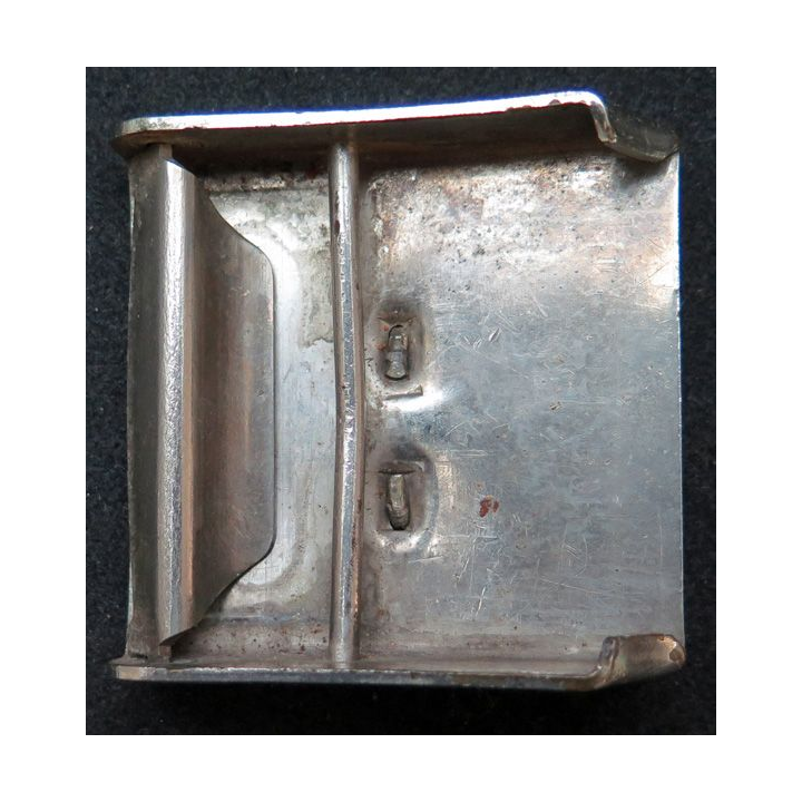 Plaque de ceinturon en métal argenté 5,5 x 5,5 cm 
