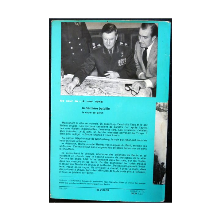 La dernière Bataille -  La chute de Berlin de Cornelius Ryan aux éditions Robert Laffont