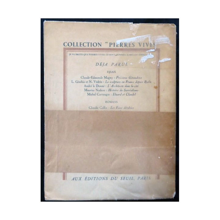 Histoire du surréalisme de Maurice Nadeau aux éditions du Seuil 1945