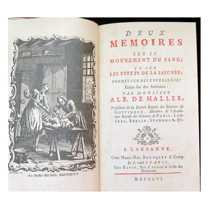 Deux mémoires sur le mouvement du sang et effets de la saignée