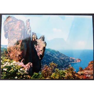 Carte postale de la Calanche de Piana en Corse Porphyres burinés par l'érosion
