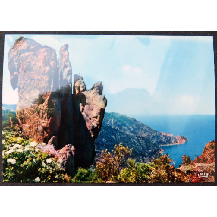 Carte postale de la Calanche de Piana en Corse Porphyres burinés par l'érosion