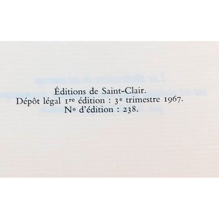 Mémoires du Chevalier d'Eon tomes 1 & 2 Editions de Saint-Clair 1967