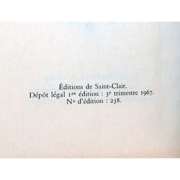 Mémoires du Chevalier d'Eon tomes 1 & 2 Editions de Saint-Clair 1967