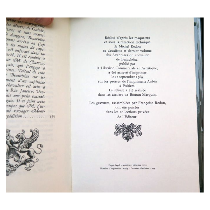Les aventures du Chevalier de Beauchêne tomes 1 & 2 1969