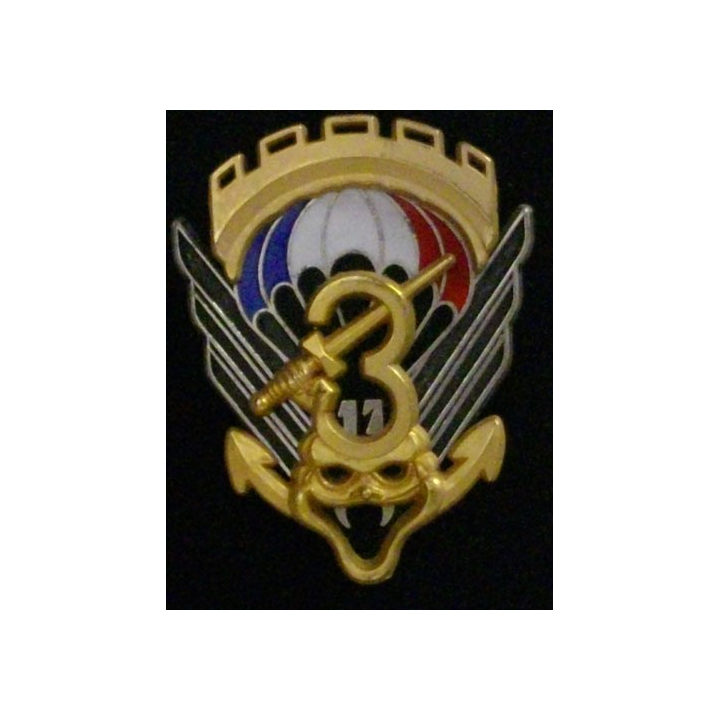 17° RGP 3° CIE : insigne de la 3° compagnie du 17°régiment parachutiste fabrication Boussemart 2004