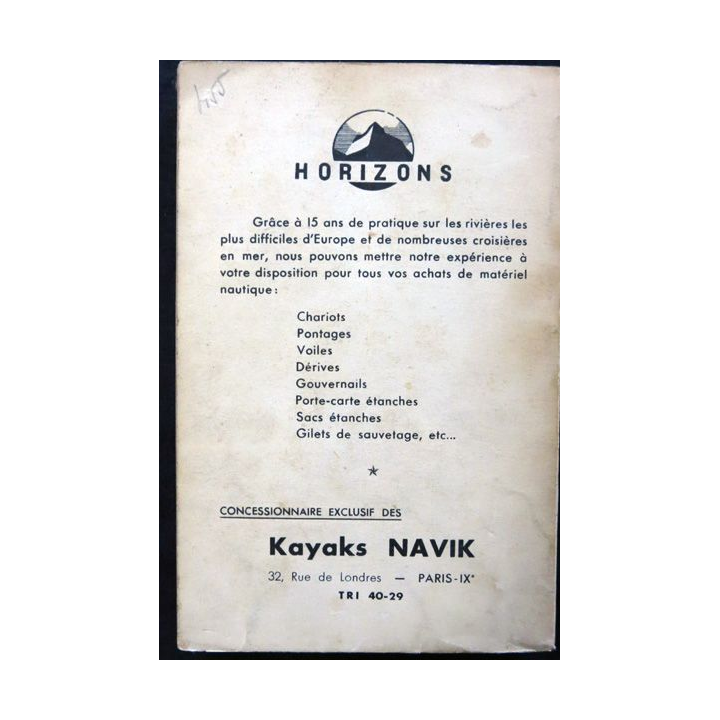 Guide Susse Canoë Kayak en France de A. Chassang aux éditions  J. Susse